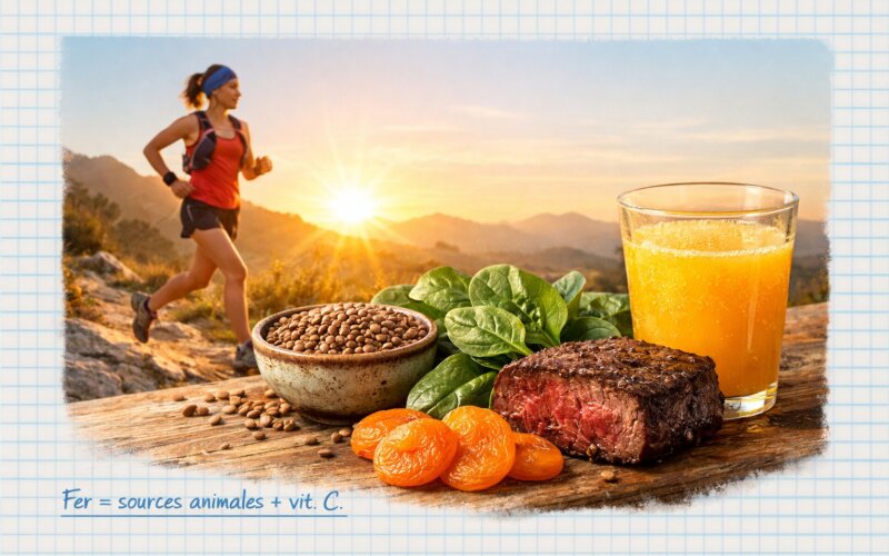 Carence en fer chez la femme sportive d&rsquo;endurance : symptômes et solutions