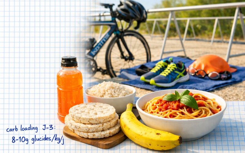 Charge glucidique triathlon 70.3 : que manger la semaine avant