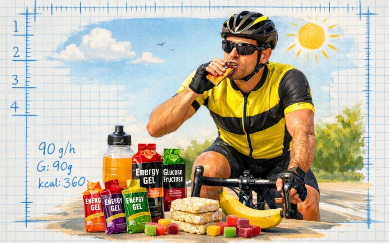 60 → 90 g/h de glucides : méthode sans exploser l&rsquo;estomac
