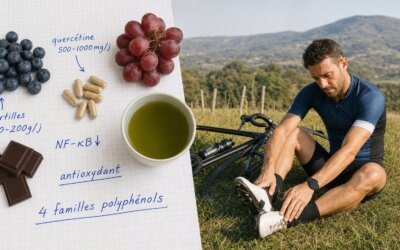 Polyphénols et récupération endurance : quercétine, resvératrol et myrtille pour cyclistes et coureurs